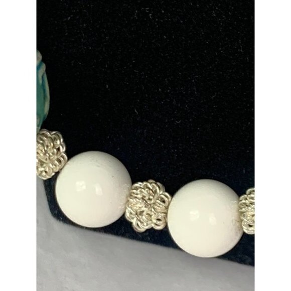 Vintage Ceramic and Glass Bead Necklace - Picture 5 of 8